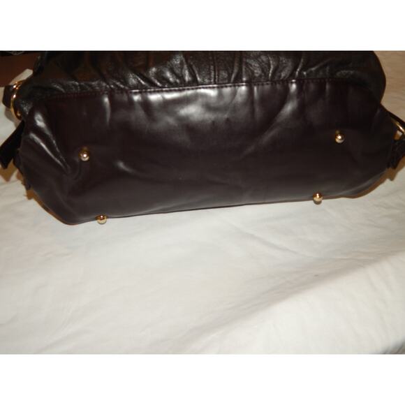Desmo Brown Leather Handbag Satchel Tote Bag Made In Italy - Picture 7 of 9